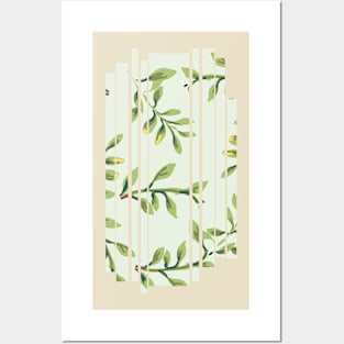 Leaf pattern Posters and Art